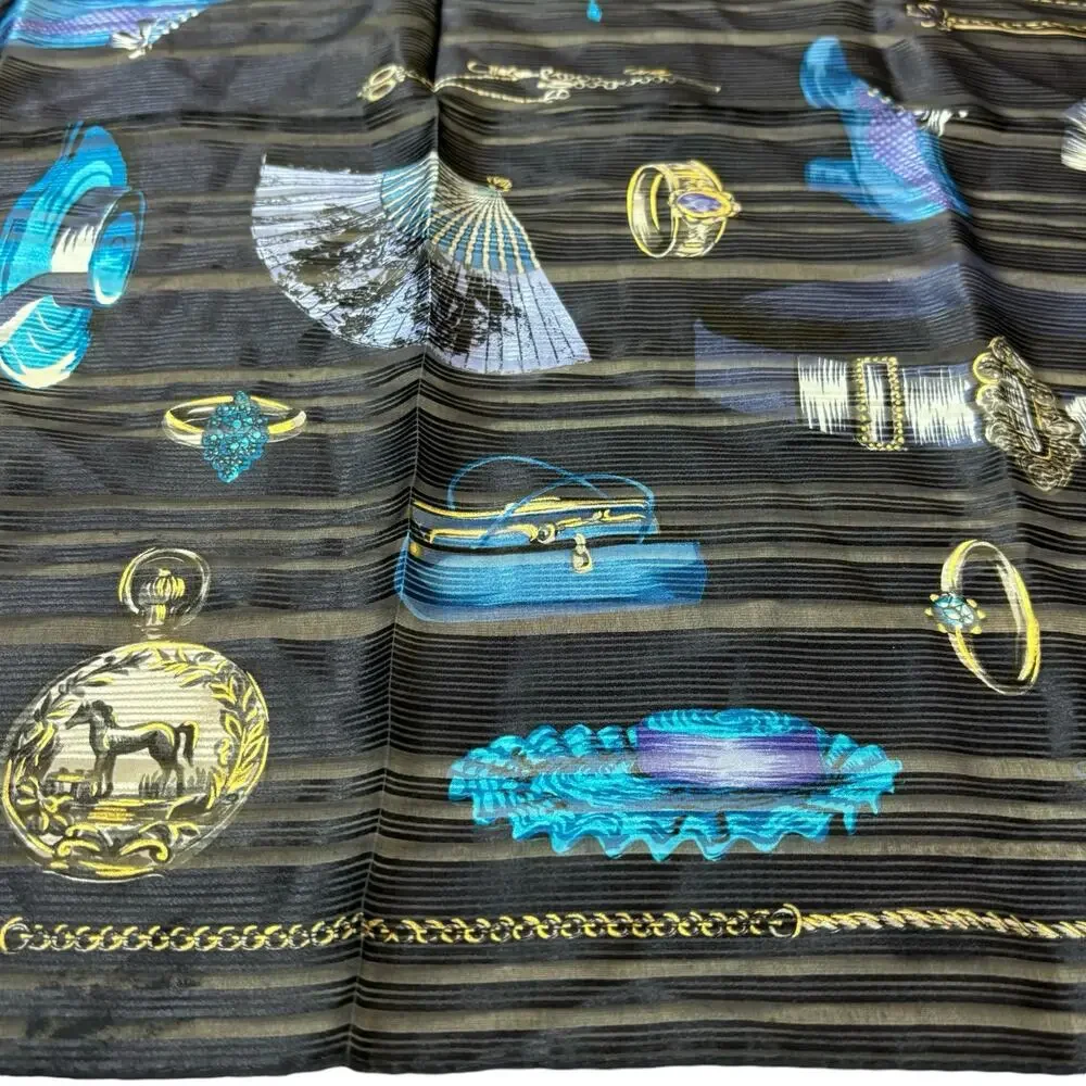 Jones New York Navy Silk Scarf with Women's Accessories 21